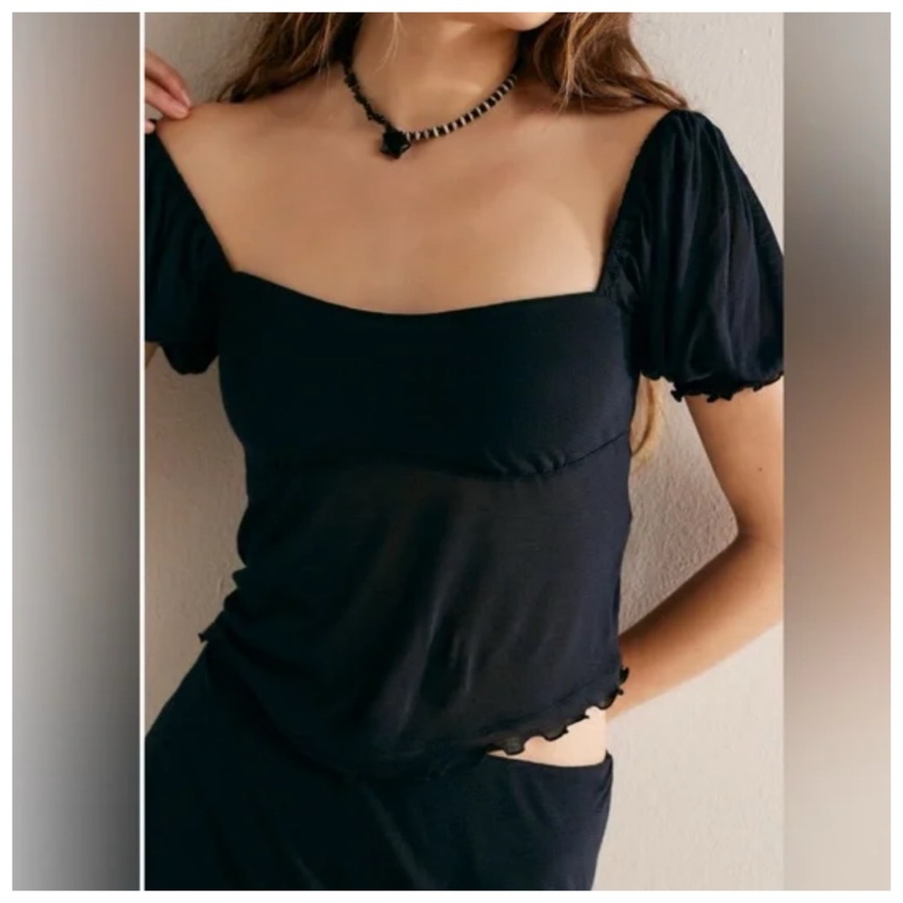 🔥NWTS-$100 Stunning SET! FREE PEOPLE Avida Top & Skirt Boudoir Inspired Black XL - Picture 3 of 8